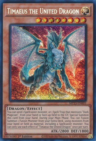 Timaeus the United Dragon (Prismatic Secret Rare) [MP23-EN003-PrSR]