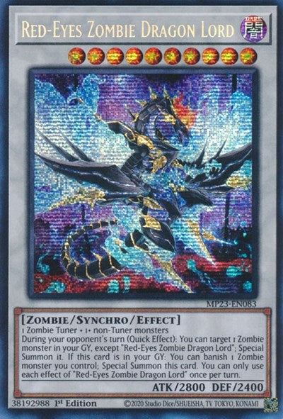Red-Eyes Zombie Dragon Lord (Prismatic Secret Rare) [MP23-EN083-PrSR]