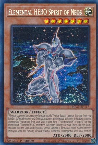 Elemental HERO Spirit of Neos (Prismatic Secret Rare) [MP23-EN117-PrSR]