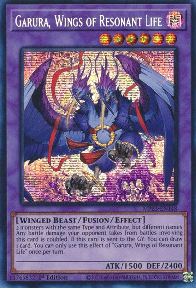 Garura, Wings of Resonant Life (Prismatic Secret Rare) [MP23-EN148-PrSR]