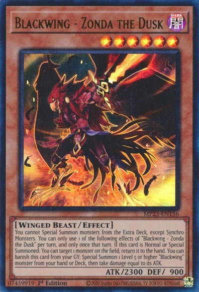 Blackwing - Zonda the Dusk (Ultra Rare) [MP23-EN156-UR]