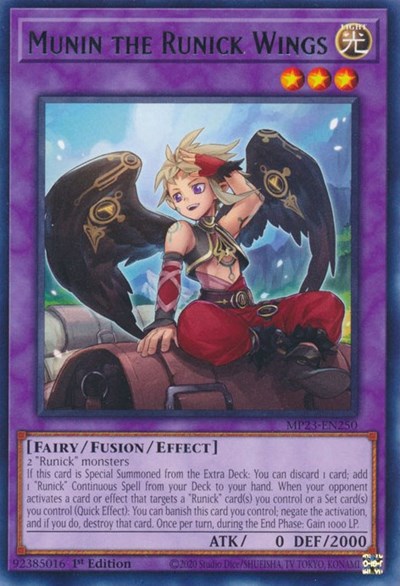 Munin the Runick Wings (Rare) [MP23-EN250-R]