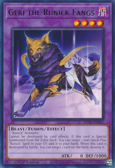 Geri the Runick Fangs (Rare) [MP23-EN251-R]