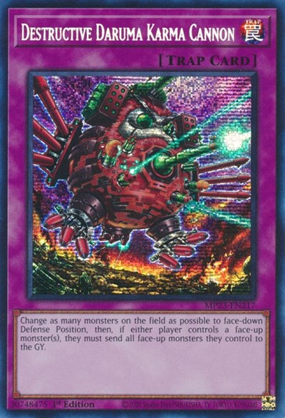 Destructive Daruma Karma Cannon (Prismatic Secret Rare) [MP23-EN217-PrSR]