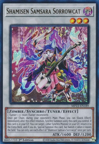 Shamisen Samsara Sorrowcat (Ultra Rare) [MP23-EN189-UR]