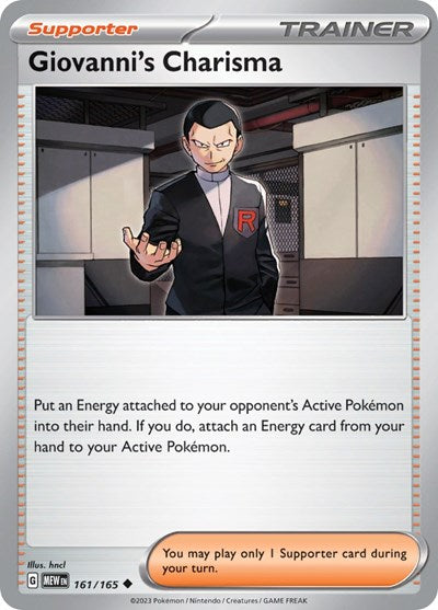 Giovanni's Charisma - 161/165 (Uncommon) [MEW-161-U]