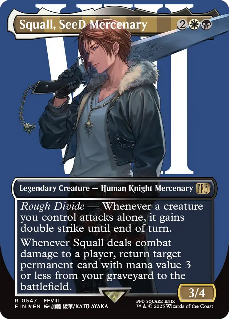 Squall, SeeD Mercenary - Borderless - Surge Foil - Full Art [FIN-547]