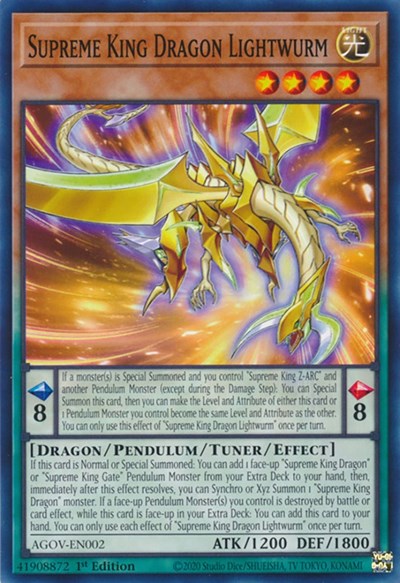 Supreme King Dragon Lightwurm (Common) [AGOV-EN002-C]