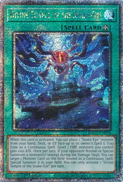 Divine Temple of the Snake-Eye (Quarter Century Secret Rare) [AGOV-EN056-QCSR]