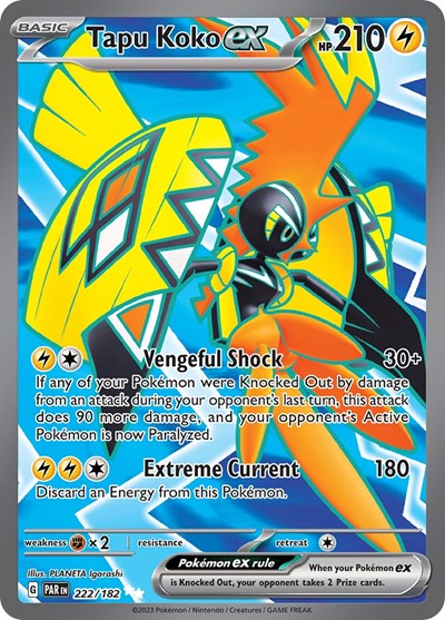 Tapu Koko ex - 222/182 (Ultra Rare) [PAR-222-UR]