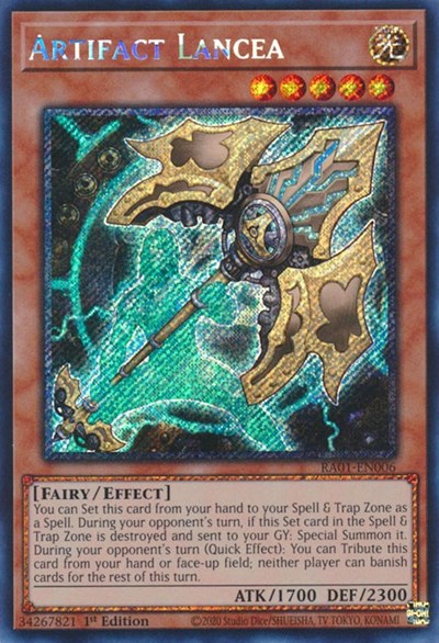 Artifact Lancea (Platinum Secret Rare) [RA01-EN006-PlSR]