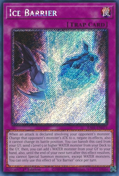 Ice Barrier (Platinum Secret Rare) [RA01-EN071-PlSR]