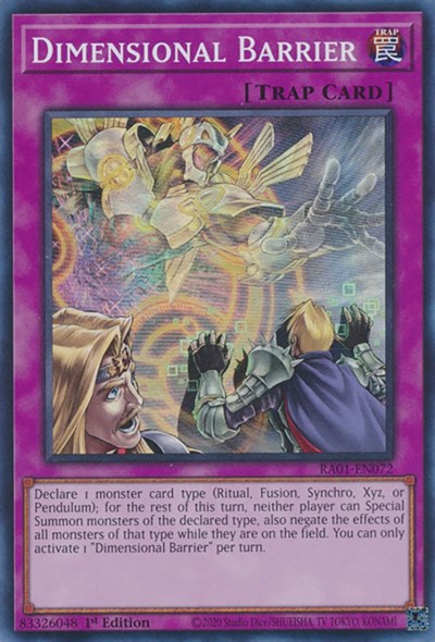 Dimensional Barrier (Super Rare) [RA01-EN072-SuR]