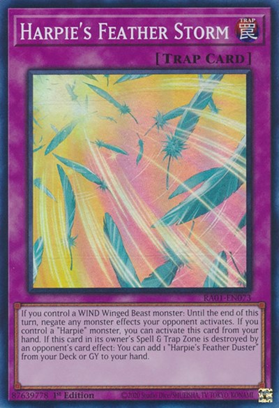 Harpie's Feather Storm (Super Rare) [RA01-EN073-SuR]