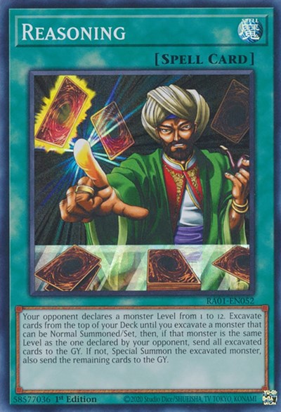 Reasoning (Super Rare) [RA01-EN052-SuR]