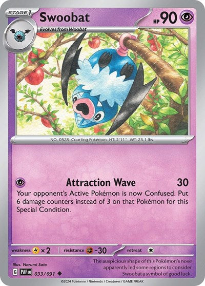 Swoobat - 033/091 (Uncommon) [PAF-033-U]