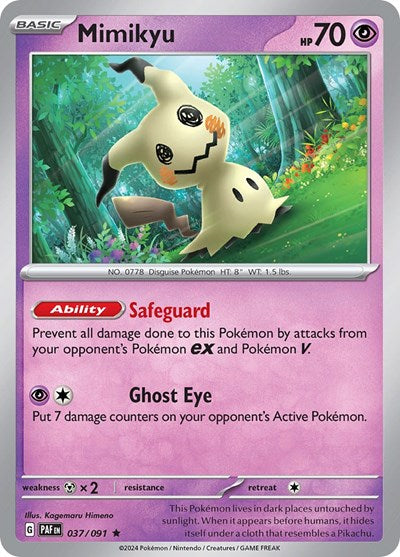 Mimikyu - 037/091 (Rare) [PAF-037-R]