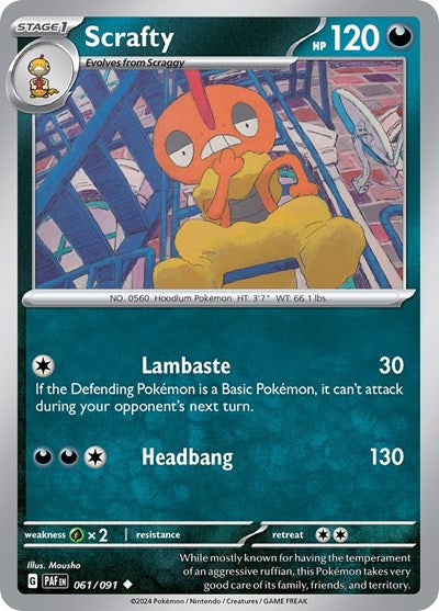 Scrafty - 061/091 (Uncommon) [PAF-061-U]