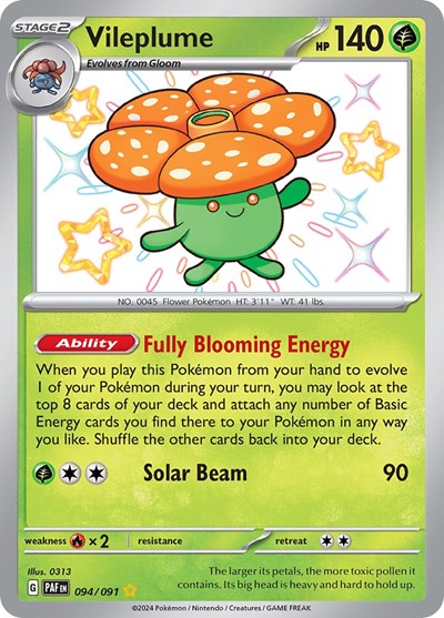 Vileplume - 094/091 (Shiny Rare) [PAF-094-SHR]