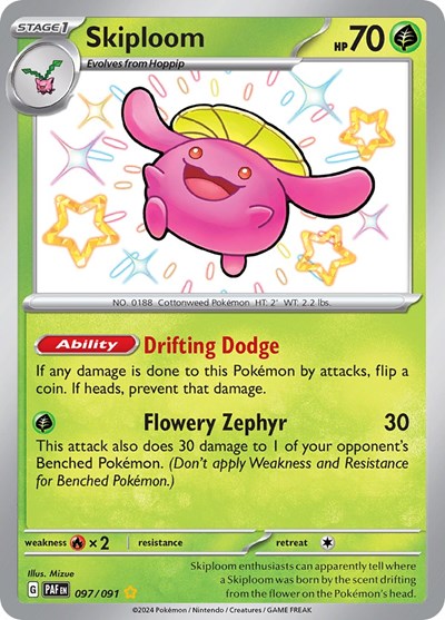 Skiploom - 097/091 (Shiny Rare) [PAF-097-SHR]