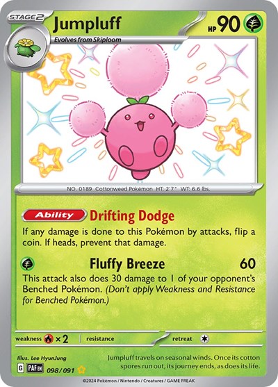 Jumpluff - 098/091 (Shiny Rare) [PAF-098-SHR]