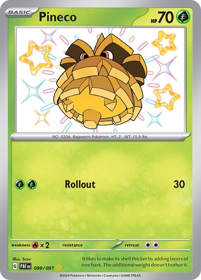 Pineco - 099/091 (Shiny Rare) [PAF-099-SHR]