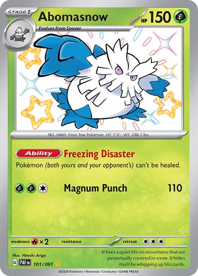 Abomasnow - 101/091 (Shiny Rare) [PAF-101-SHR]