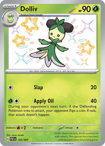 Dolliv - 103/091 (Shiny Rare) [PAF-103-SHR]