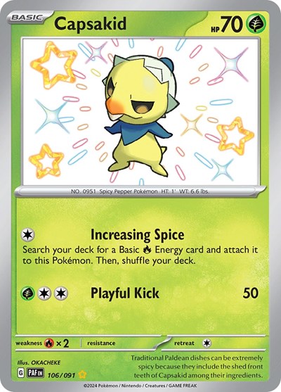Capsakid - 106/091 (Shiny Rare) [PAF-106-SHR]
