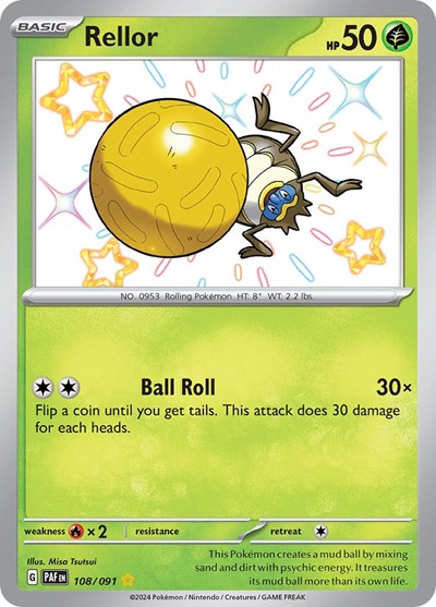 Rellor - 108/091 (Shiny Rare) [PAF-108-SHR]