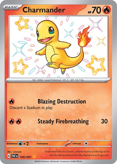 Charmander - 109/091 (Shiny Rare) [PAF-109-SHR]