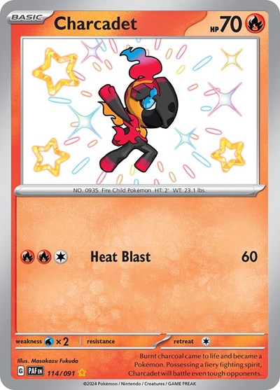 Charcadet - 114/091 (Shiny Rare) [PAF-114-SHR]