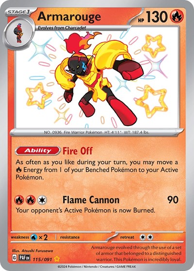 Armarouge - 115/091 (Shiny Rare) [PAF-115-SHR]