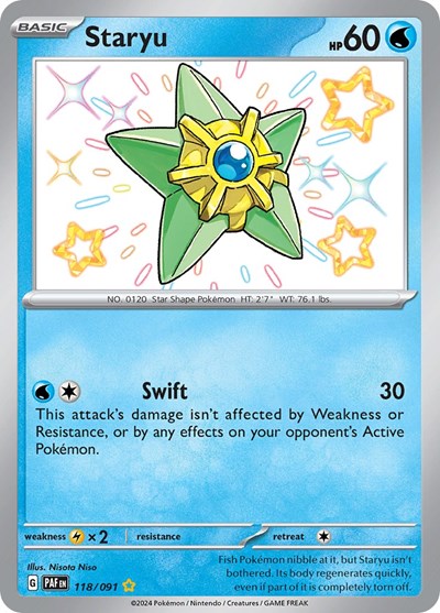 Staryu - 118/091 (Shiny Rare) [PAF-118-SHR]