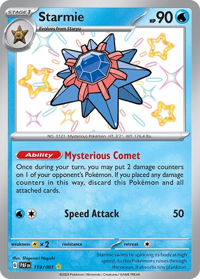 Starmie - 119/091 (Shiny Rare) [PAF-119-SHR]