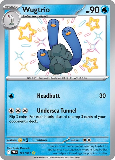 Wugtrio - 122/091 (Shiny Rare) [PAF-122-SHR]