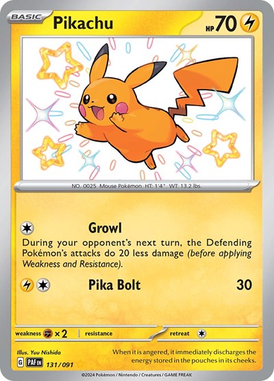 Pikachu - 131/091 (Shiny Rare) [PAF-131-SHR]