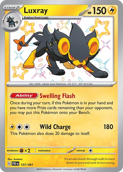Luxray - 137/091 (Shiny Rare) [PAF-137-SHR]