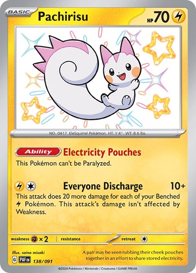 Pachirisu - 138/091 (Shiny Rare) [PAF-138-SHR]