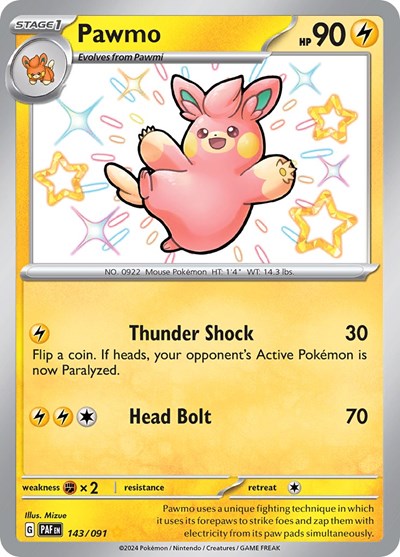 Pawmo - 143/091 (Shiny Rare) [PAF-143-SHR]