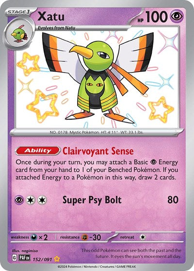 Xatu - 152/091 (Shiny Rare) [PAF-152-SHR]