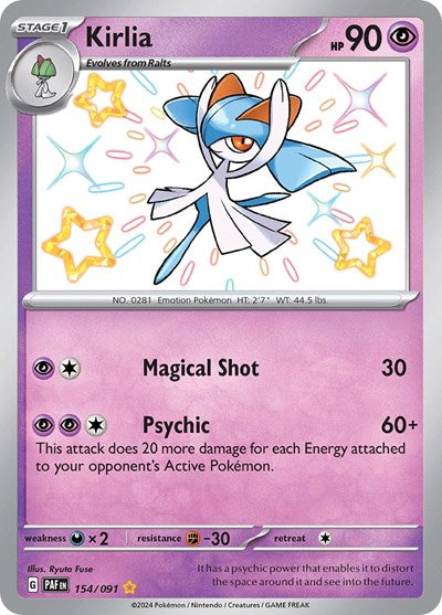 Kirlia - 154/091 (Shiny Rare) [PAF-154-SHR]
