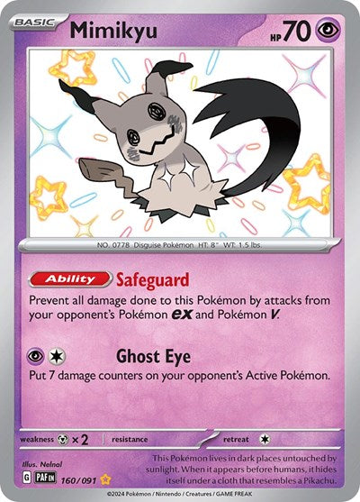 Mimikyu -160/091 - 160/091 (Shiny Rare) [PAF-160-SHR]