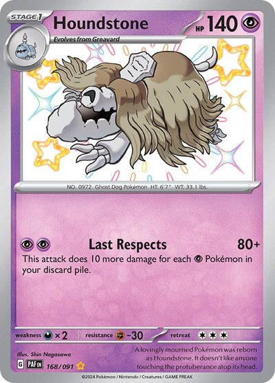 Houndstone - 168/091 (Shiny Rare) [PAF-168-SHR]