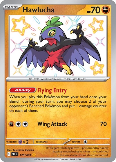 Hawlucha - 175/091 (Shiny Rare) [PAF-175-SHR]