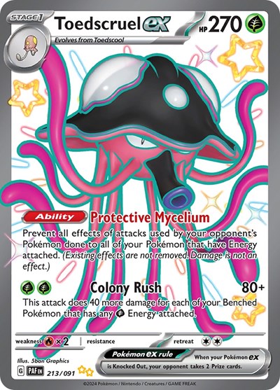 Toedscruel ex - 213/091 (Shiny Ultra Rare) [PAF-213-SHUR]