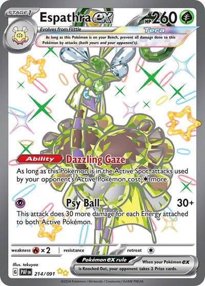 Espathra ex - 214/091 (Shiny Ultra Rare) [PAF-214-SHUR]