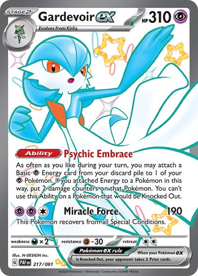 Gardevoir ex - 217/091 (Shiny Ultra Rare) [PAF-217-SHUR]