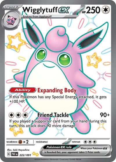 Wigglytuff ex - 222/091 (Shiny Ultra Rare) [PAF-222-SHUR]