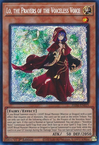 Lo, the Prayers of the Voiceless Voice (Secret Rare) [PHNI-EN019-SeR]